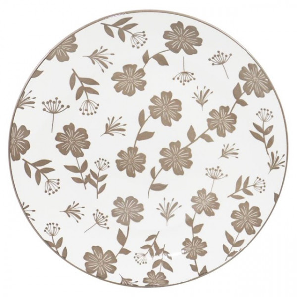 Тарілка десертна Ardesto Ravenna AR1319R 19 см бежева