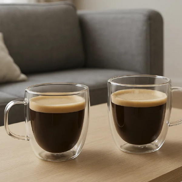 Набір чашок із подвійними стінками Magio MG-1296 300 мл 2 шт