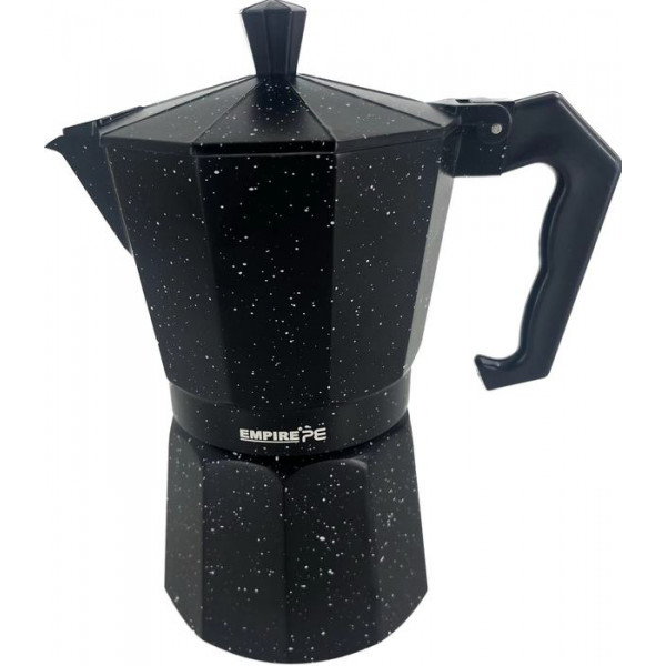 Кавоварка алюмінієва гейзерна Empire Граніт EM-6613 500 мл чорна