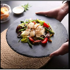 Дошка для подачі кругла Empire Лорд EM-1400 25 см чорна