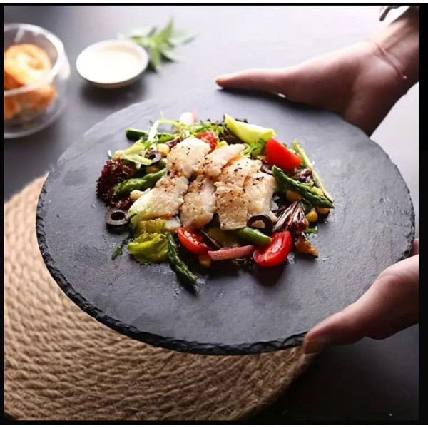 Дошка для подачі кругла Empire Лорд EM-1431 30 см чорна