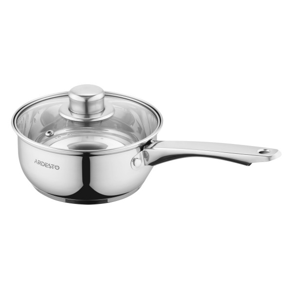 Ківш із скляною кришкою Ardesto Gemini Gourmet AR-1912-BS 16 см 1.2 л