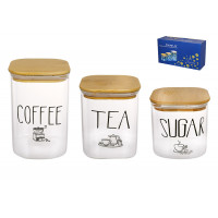 Набір банок для зберігання Bona Di Tea Sugar Coffee 992-443 3 предмети