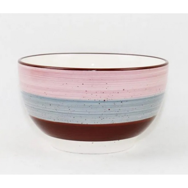 Салатник Ardesto Salerno AR1114SP 700 мл 14 см рожевий з блакитним