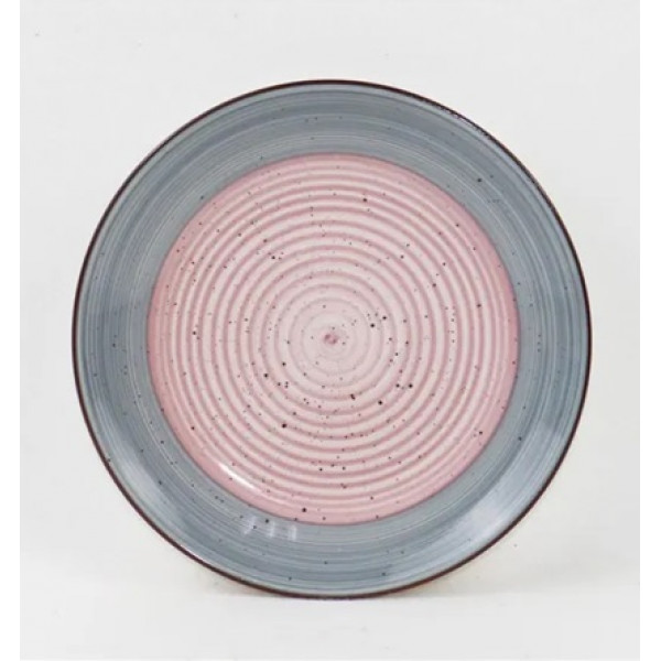 Тарілка десертна Ardesto Salerno AR1119SP 19.5 см рожева з блакитним