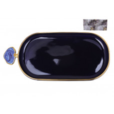 Блюдо Bona Di Gold Line 805-741 30.5х14х2.5 см синє