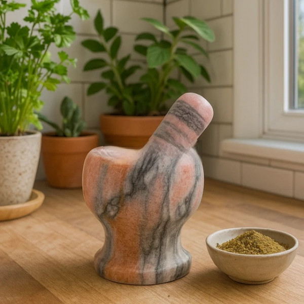 Ступка з маточкою Frico FRU-059-Pink 10.5х10.5 см рожева