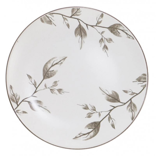 Тарілка обідня Ardesto Asti AR1427AB 26.9 см біла з бежевим