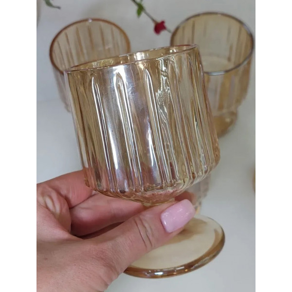 Набір келихів для вина Olens Бурштиновий Дюк 102-538 220 мл 6 шт бурштиновий