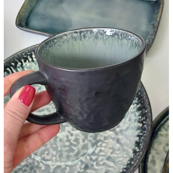 Чашка OLens Грейсток 101-0238 400 мл сіра