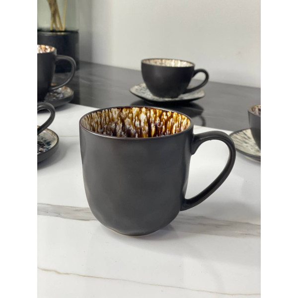 Чашка OLens Паноптикон 101-0473 430 мл сіра