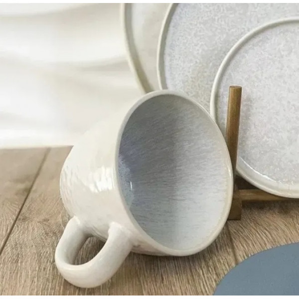 Чашка OLens Уайт стоун JM1537W 400 мл сіра