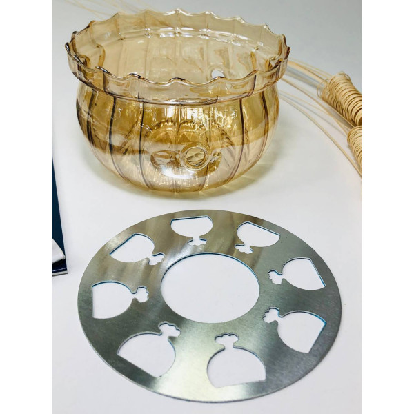 Підставка з підігрівом свічки для чайника для заварювання Olens Золотий бутон 102-498 12х7.5 см золотиста