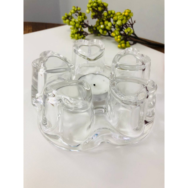 Підставка з підігрівом свічки для заварювального чайника Olens Серце 102-499 13.9х5.3 см