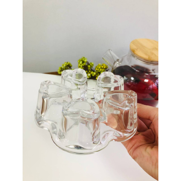 Підставка з підігрівом свічки для заварювального чайника Olens Серце 102-499 13.9х5.3 см