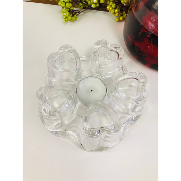 Підставка з підігрівом свічки для заварювального чайника Olens Серце 102-499 13.9х5.3 см