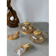 Заварник на підставці Olens Помпкін 102-1186 600 мл янтарний