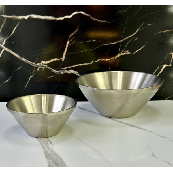 Салатник OLens Сталева радість 102-1298 16 см 600 мл сріблястий