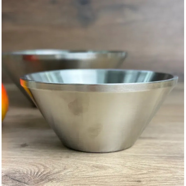 Салатник OLens Сталева радість 102-1298 16 см 600 мл сріблястий