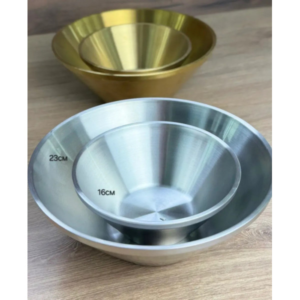 Салатник OLens Сталева радість 102-1298 16 см 600 мл сріблястий