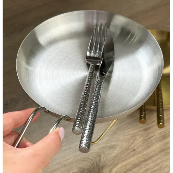 Сковорода порційна Olens Спекотне 102-1296 20 см срібляста