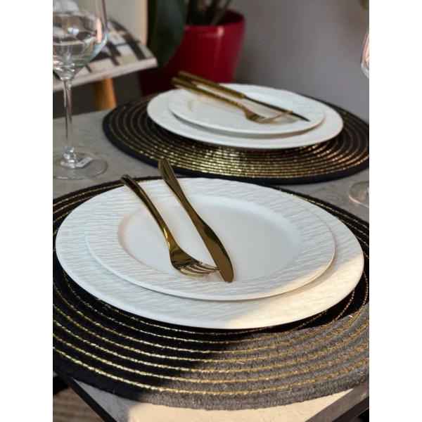 Тарілка десертна Olens Білий обеліск 101-0492 21.3 см біла