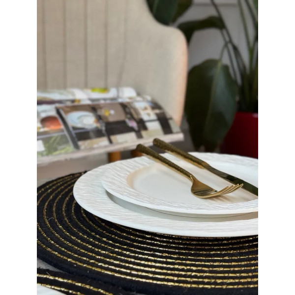 Тарілка десертна Olens Білий обеліск 101-0492 21.3 см біла