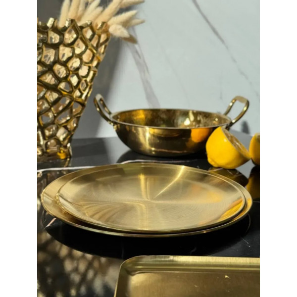 Тарілка десертна Olens Голда 102-1307 23 см золота