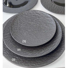 Тарілка десертна Olens Чорний обеліск 102-668 20.5 см чорна