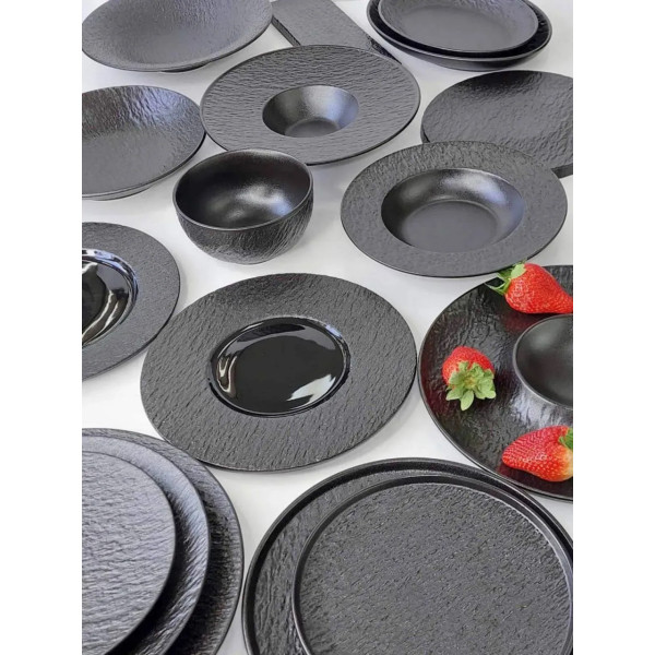 Тарілка для різотто Olens Чорний обеліск 102-682 27 см чорна