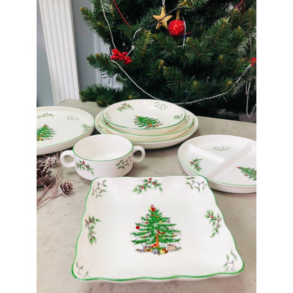 Тарілка кругла Olens Біла зима 102-551 20 см біла