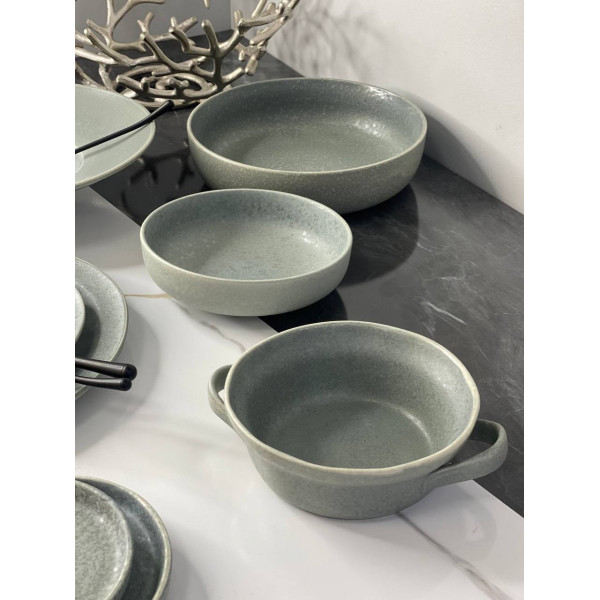 Тарілка кругла Olens Конкрето 101-0417 2.5х27.5 см сіра