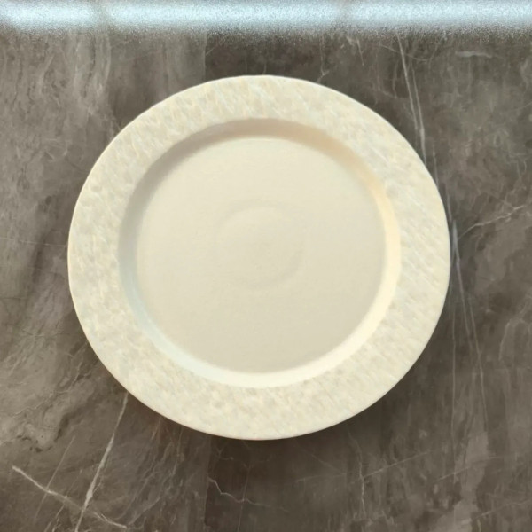 Тарілка обідня Olens Білий обеліск 101-0493 26.5 см біла