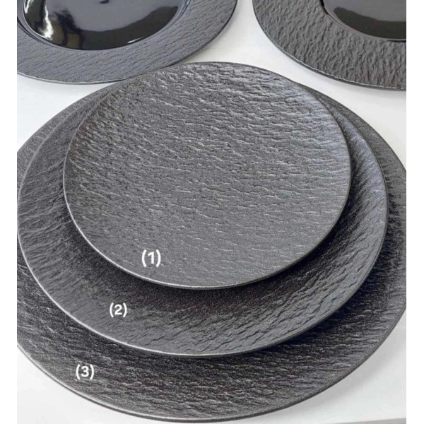 Тарілка обідня Olens Чорний обеліск 102-669 26 см чорна