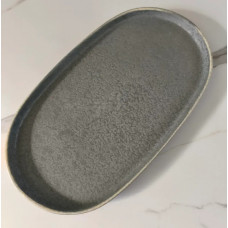 Тарілка овальна Olens Конкрето 101-0423 16.7х29 см сіра