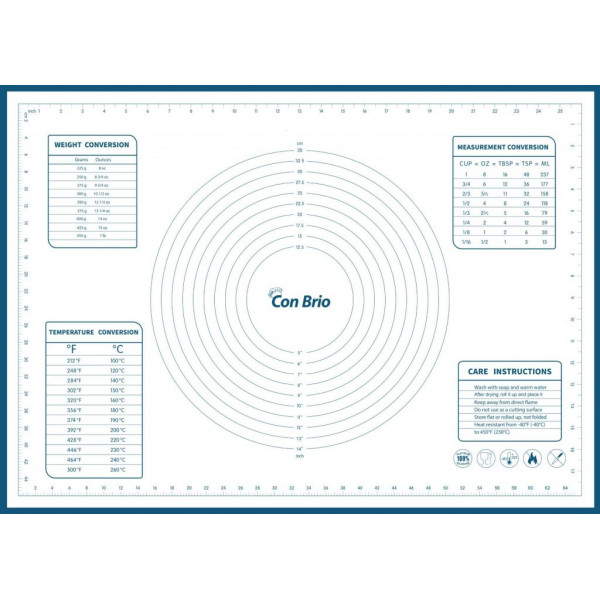 Килимок силіконовий Сon Brio СB-677-Blue 50х70 см синій