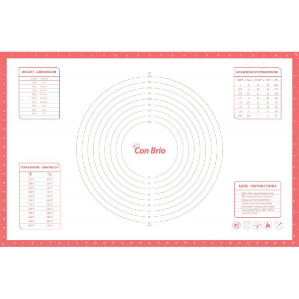 Килимок силіконовий Сon Brio СB-679-red 43,5х66,5 см червоний