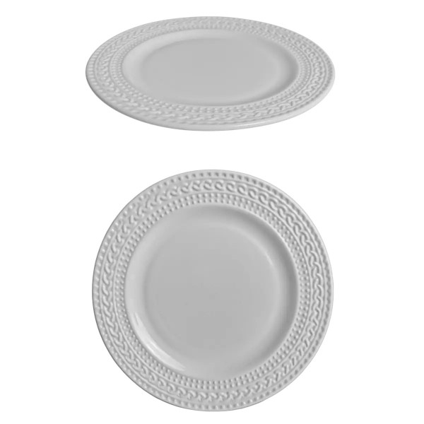 Тарілка десертна Vittora Blanco Ethno V-190ET 19 см біла