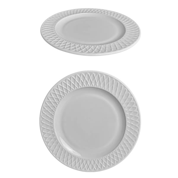 Тарілка десертна Vittora Vintage V-190VI 19 см біла