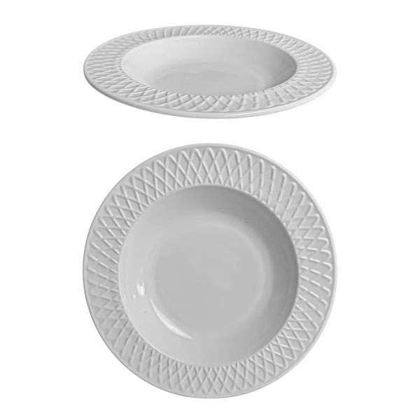 Тарілка супова Vittora Vintage V-215VI 21.5 см біла