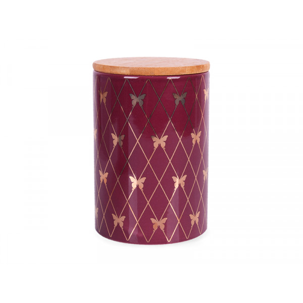 Банка керамічна Lefard 940-226 10х10х15 см червона