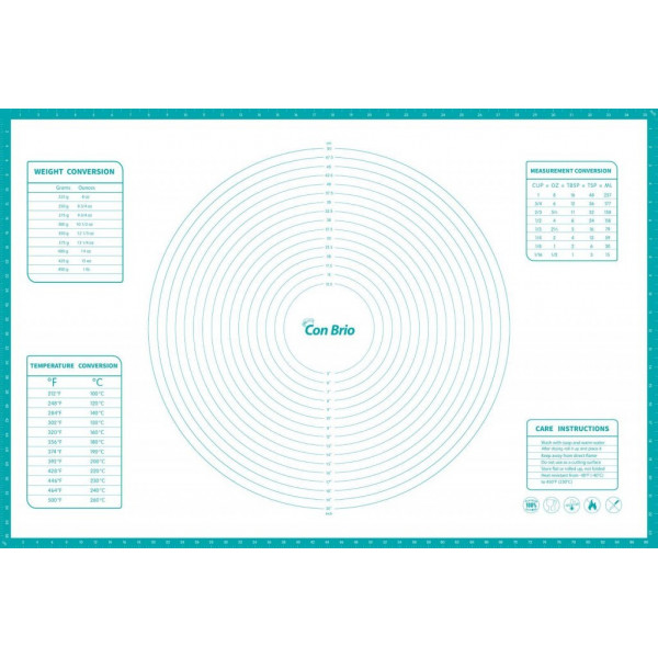 Силіконовий килимок 61х91 см Сon Brio СB-681-turquise