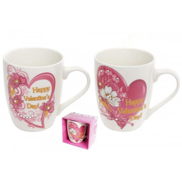 Кружка Bona Di Валентинка зі стразами 380-422 350 мл