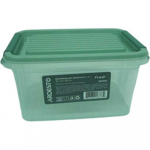 Контейнер для зберігання харчових продуктів Ardesto Fresh AR1304G 1200 мл зелений