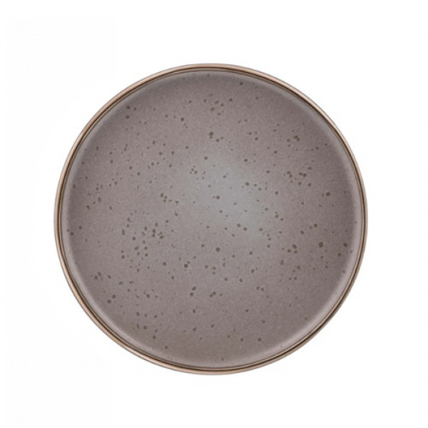 Тарілка десертна Ardesto Fasano AR0419GB 19.6 см сіра з коричневим