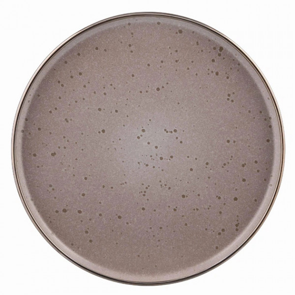 Тарілка обідня Ardesto Fasano AR0426GB 26 см сіра з коричневим