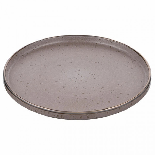 Тарілка обідня Ardesto Fasano AR0426GB 26 см сіра з коричневим