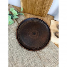 Блюдо для піци Кераміка Слов'янська Колос НФ-00000014 30 см коричневе