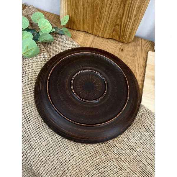 Блюдо для піци Кераміка Слов'янська Колос НФ-00000014 30 см коричневе