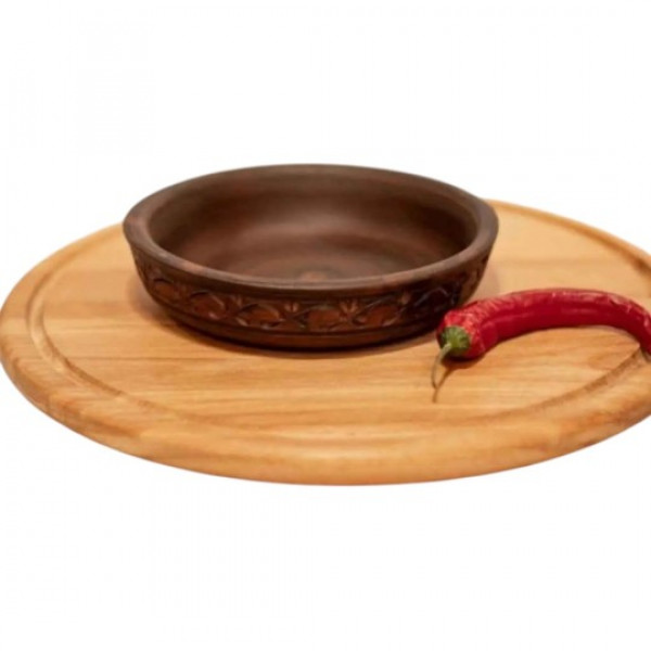 Форма для запікання Кераміка Слов'янська Декор НФ-00001087 22 см коричневий